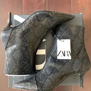 Zara snakeskin boots
